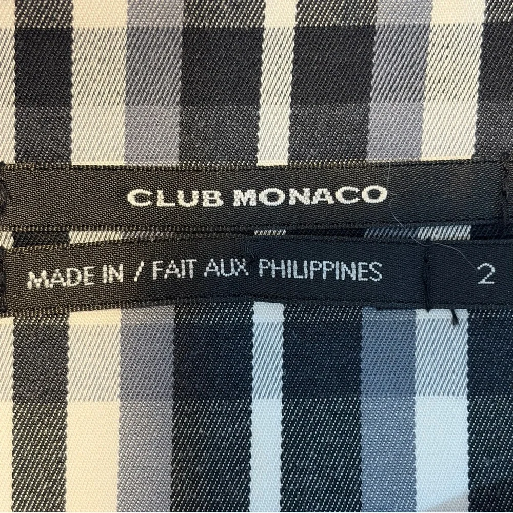 Club Monaco B&W Plaid Pencil Skirt - Picture 6 of 7